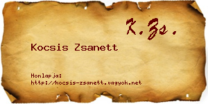 Kocsis Zsanett névjegykártya