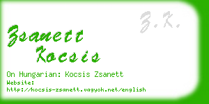 zsanett kocsis business card